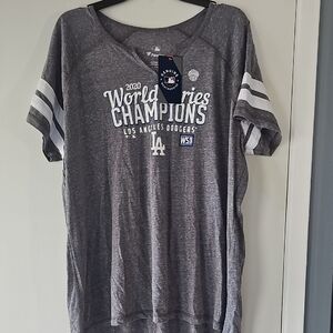Genuine Merchandise Gray Dodgers Champions Tee